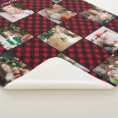 Gepersonaliseerde rode buffels, foto-Collage 13 Sherpa Deken (3/4)