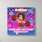 Gepersonaliseerde rode cheerleader | Aangepaste Ki Canvas Afdruk (Voorkant)