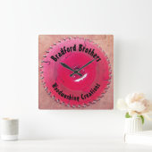 Gepersonaliseerde Rode Circulaire zaagblade voor W Vierkante Klok (Huis)