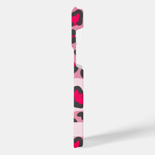 Gepersonaliseerde rode dierenprint iPhone hoesje (Linkerkant)