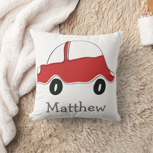 Gepersonaliseerde rode doodle speelgoed auto kussen (Deken)