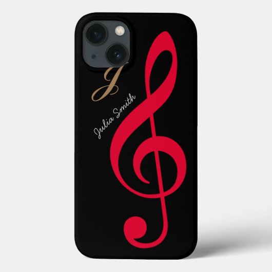 gepersonaliseerde rode driehoekige muziek Case-Mate iPhone case (Achterkant)