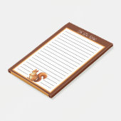 Gepersonaliseerde rode eekhoorn om te doen lijst post-it® notes (Schuin)