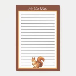 Gepersonaliseerde rode eekhoorn om te doen lijst post-it® notes