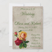 Gepersonaliseerde  rode en gele rozen kaart (Voorkant)