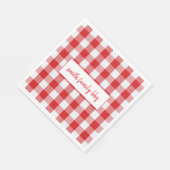 Gepersonaliseerde rode en witte Buffalo Plaid serv Servet (Hoek)