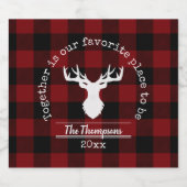 Gepersonaliseerde rode en zwarte buffelplaat bier etiket (Enkel label)