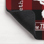 Gepersonaliseerde rode en zwarte buffelplaat muismat (Hoek)