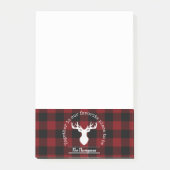 Gepersonaliseerde rode en zwarte buffelplaat post-it® notes (Voorkant)