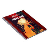 Gepersonaliseerde Rode Exotische Bramha Lotus Flor Notitieboek (Rechterzijde)