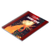 Gepersonaliseerde Rode Exotische Bramha Lotus Flor Notitieboek (Linkerzijde)