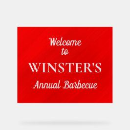 Gepersonaliseerde rode glamour geometrisch acryl bord