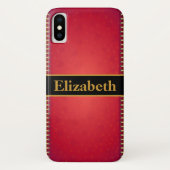 Gepersonaliseerde rode glitters Glazen folie confe Case-Mate iPhone Case (Achterkant)