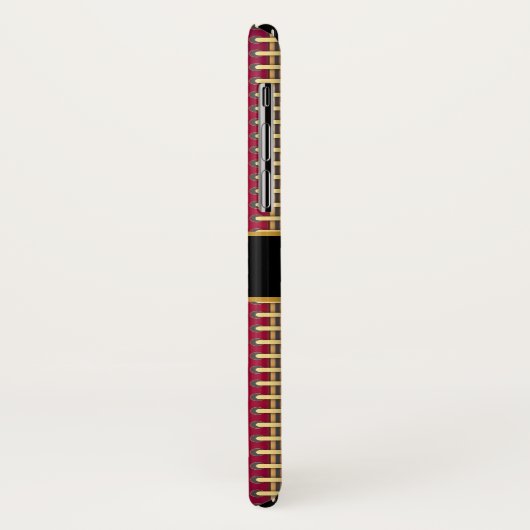 Gepersonaliseerde rode glitters Glazen folie confe Case-Mate iPhone Case (Achterkant/links)