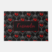 Gepersonaliseerde rode Gothic Deurmat (Voorkant)