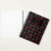Gepersonaliseerde rode Gothic Planner (Display)