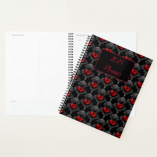 Gepersonaliseerde rode Gothic Planner (Display)
