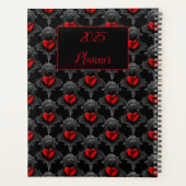 Gepersonaliseerde rode Gothic Planner (Achterkant)