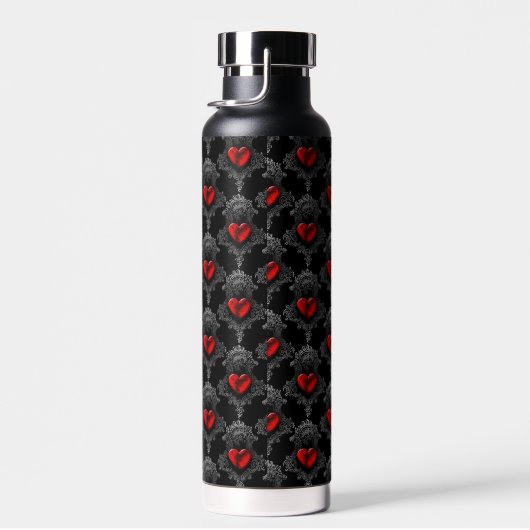 Gepersonaliseerde rode Gothic Waterfles (Rechts)