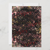 Gepersonaliseerde rode gouden sneaker bal verjaard kaart (Achterkant)