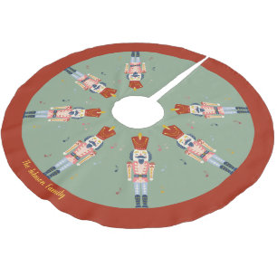 Gepersonaliseerde Rode Groene Notenkraker Ballet M Kerstboom Rok