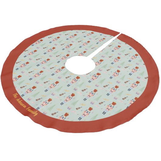 Gepersonaliseerde Rode Groene Notenkraker Ballet M Kerstboom Rok (Gekanteld)