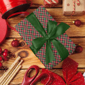 Gepersonaliseerde Rode Groene Plaid Tartan Golf Ha Golfhanddoek