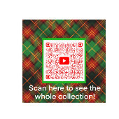 Gepersonaliseerde Rode Groene Plaid Tartan Golf Ha Golfhanddoek