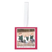 Gepersonaliseerde rode grootouders Kerstmis Foto Decoratie (Voorkant)