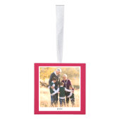 Gepersonaliseerde rode grootouders Kerstmis Foto Decoratie (Rechts)