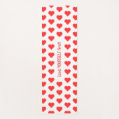 Gepersonaliseerde Rode Hart Yoga Mat - Custom Quot (Voorkant)