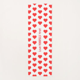 Gepersonaliseerde Rode Hart Yoga Mat - Custom Quot