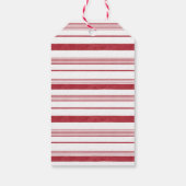 Gepersonaliseerde rode kous streep Waterverf Label Cadeaulabel (Achterkant)