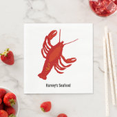 Gepersonaliseerde rode kreeft servetten (Insitu)