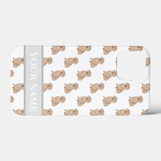 Gepersonaliseerde rode, langharige dachshund Case-Mate iPhone case (Achterkant (horizontaal))