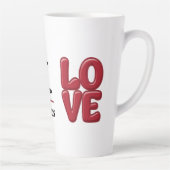 Gepersonaliseerde Rode LIEFDE Mok met namen en dat (Rechts)