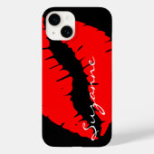 Gepersonaliseerde rode lippen Case-Mate iPhone case (Achterkant)