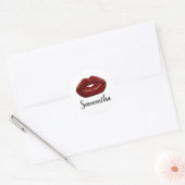 Gepersonaliseerde rode lippen Stickers (Envelop)
