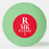 Gepersonaliseerde rode Logo aangepaste kleuren Pingpongbal (Voorkant)