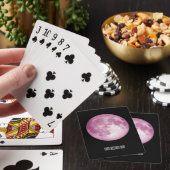 Gepersonaliseerde Rode Maan Ruimte Pokerkaarten (Insitu)