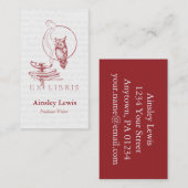 Gepersonaliseerde  rode ovale collage visitekaartje (Voorkant / Achterkant)