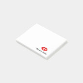 Gepersonaliseerde rode pixel lippen kus Post-it® n Post-it® Notes (Schuin)