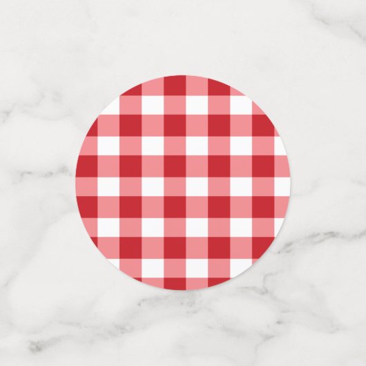 Gepersonaliseerde Rode Polka Dot Table Confetti (Kleine voorkant)