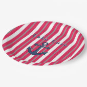 Gepersonaliseerde Rode Ronde van het meer of Beach Papieren Bordje (Gekanteld)