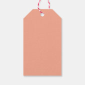 Gepersonaliseerde rode roze waterlelie cadeaulabel (Achterkant)