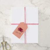 Gepersonaliseerde rode roze waterlelie cadeaulabel (Met Touw)