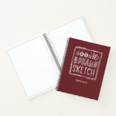 Gepersonaliseerde rode schetsboek Notitieboek (Binnen)
