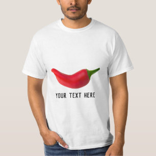 Gepersonaliseerde rode Spaanse peper t shirt