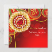 Gepersonaliseerde Rode Sparkle Happy Raksha Bandha (Voorkant)