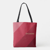 Gepersonaliseerde rode streep tote bag (Achterkant)
